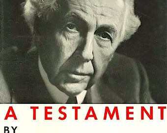 A Testament Frank Lloyd Wright 1957 mid century modern architecture vintage book