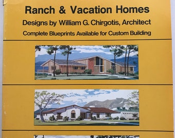 Vintage 150 Home Plans Ranch & Vacation Homes mid century modern book