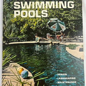 Sunset Swimming Pools 1970 Design Landscape Maintenance Vintage Mid Century Book