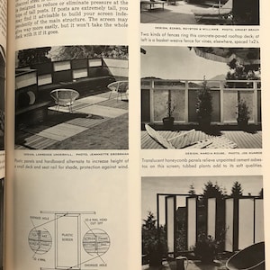 How to build DECKS for outdoor living 1963 MID CENTURY modern landscape design book image 7