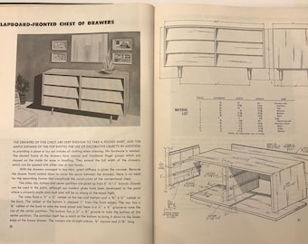 Build Your Own Modern Furniture Arthur Collani 1954 MID CENTURY DESIGN Plans vintage book