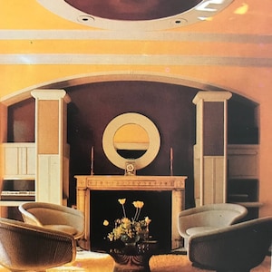 Decoración: Una guía realista Mary Gilliatt 1977 Space Age Mod Mid Century Modern Interior Design Libro vintage