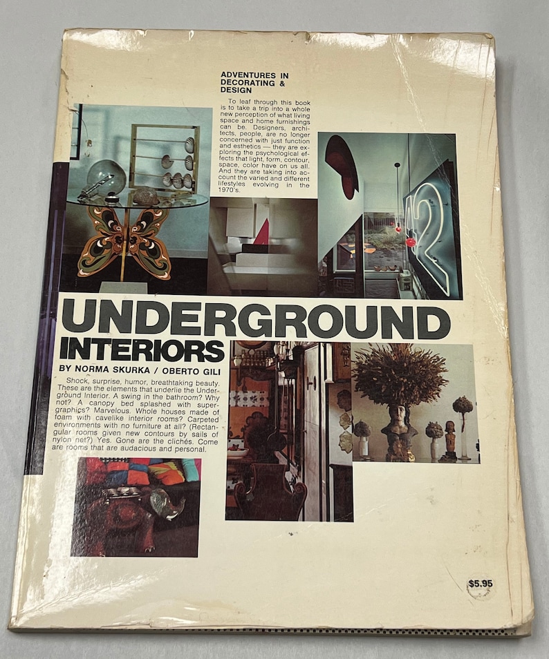 Underground Interiors Norma Skurka mid century design book 1972 SPACE AGE MOD image 10