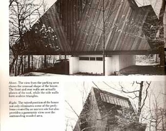 家を覗いてみよう：ミッドセンチュリーモダン建築の本、1976年 - Etsy 日本