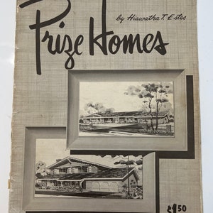 Vintage huisontwerpen 1977 prijswoningen Hiawatha T Estes designboek uit het midden van de eeuw