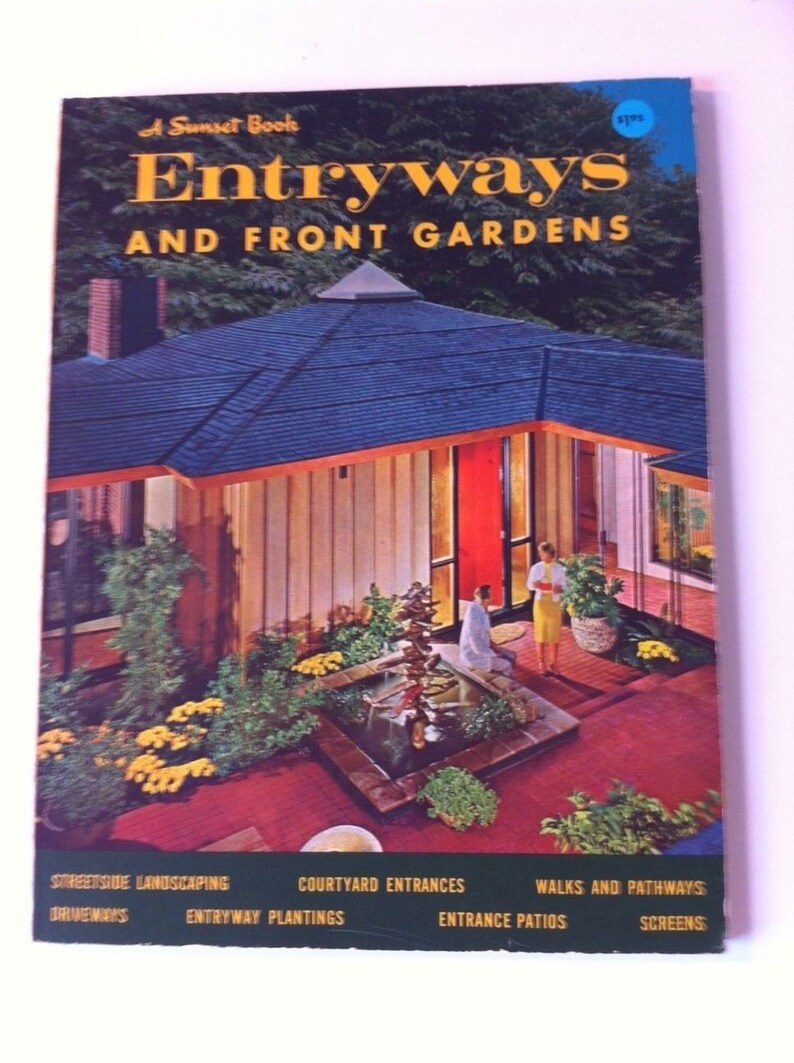 Ideas For Entryways And Front Gardens 1969 Mid Century Modern Etsy