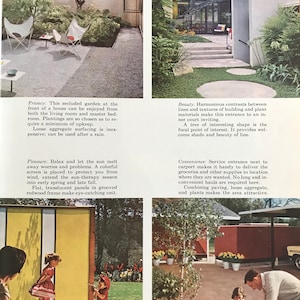 Landscape Planning Better Homes Gardens book 1963 Mid Century Modern Patio Design image 3