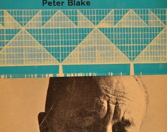 May include: A vintage book cover with a blue background and a white geometric pattern. The title is "Mies van der Rohe Architecture and Structure" by Peter Blake. The price is $1.25.