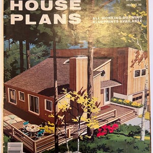 Geïllustreerde huisplannen vintage huisplannen boek midden van de eeuw moderne ranch split-level ontwerpen met A-frame