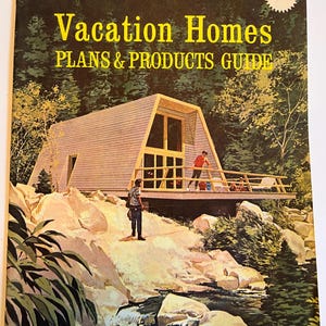 Vakantiehuizen, plattegronden en productengids vintage huisplannen uit 1965