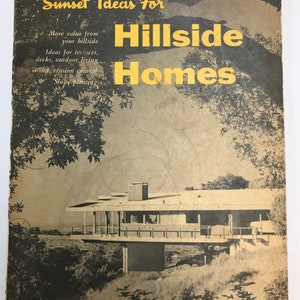 Sunset Ideas For Hillside Homes 1956 Mid Century Modern House Plans Design boek