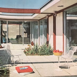 Landscape Planning Better Homes Gardens book 1963 Mid Century Modern Patio Design image 8