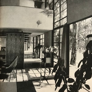 In het huis van vandaag Faulkner 1958 MID CENTURY MODERN House Design Plans-boek