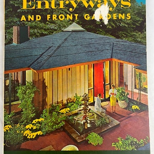 Ideias para entradas e jardins frontais Sunset 1969 Livro de paisagismo MODERNO DE MEADOS DO SÉCULO
