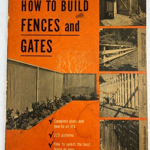How To Build Fences and Gates 1952 Mid Century Modern Landscape Architecture Design Plans Book