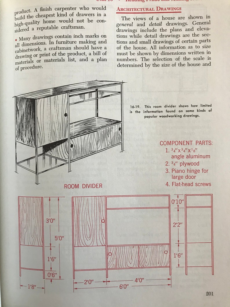 Cabinetmaking and Millwork John Feirer 1970 MID CENTURY MODERN furniture design plans image 2