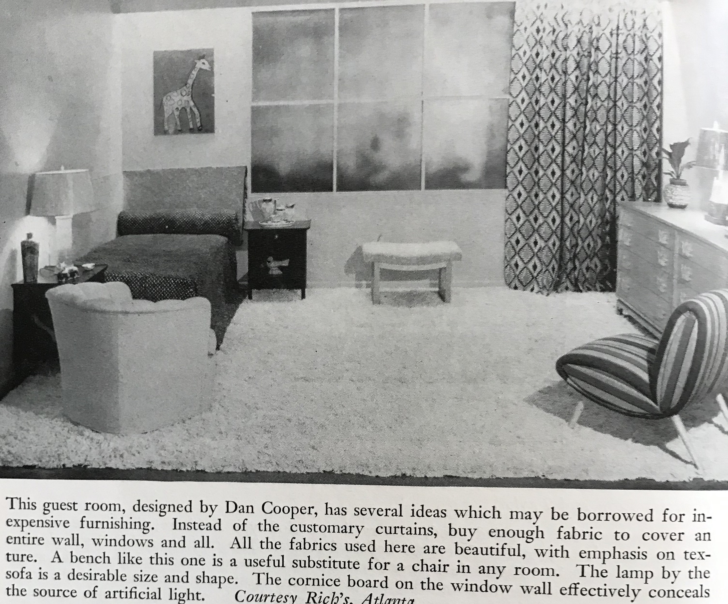 Home Furnishing Anna Hong Rutt 1948 MID CENTURY MODERN Interior Design ...