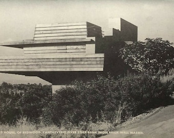 Frank Lloyd Wright: A Casa Natural (1954) - Livro de design de arquitetura moderna de meados do século XX