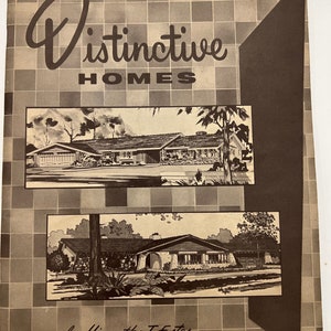 Distinctive Homes door Hiawatha Estes Nieuwste ontwerpen in Californië, 1971 Ranch mid Century Modern House Plans Book