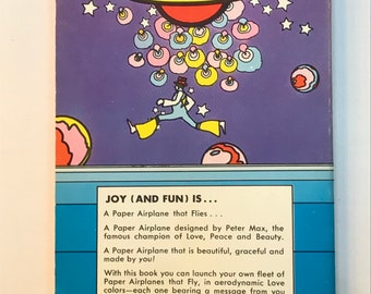 ヴィンテージ ピーター・マックス 紙飛行機ブック、1971年 モッド
