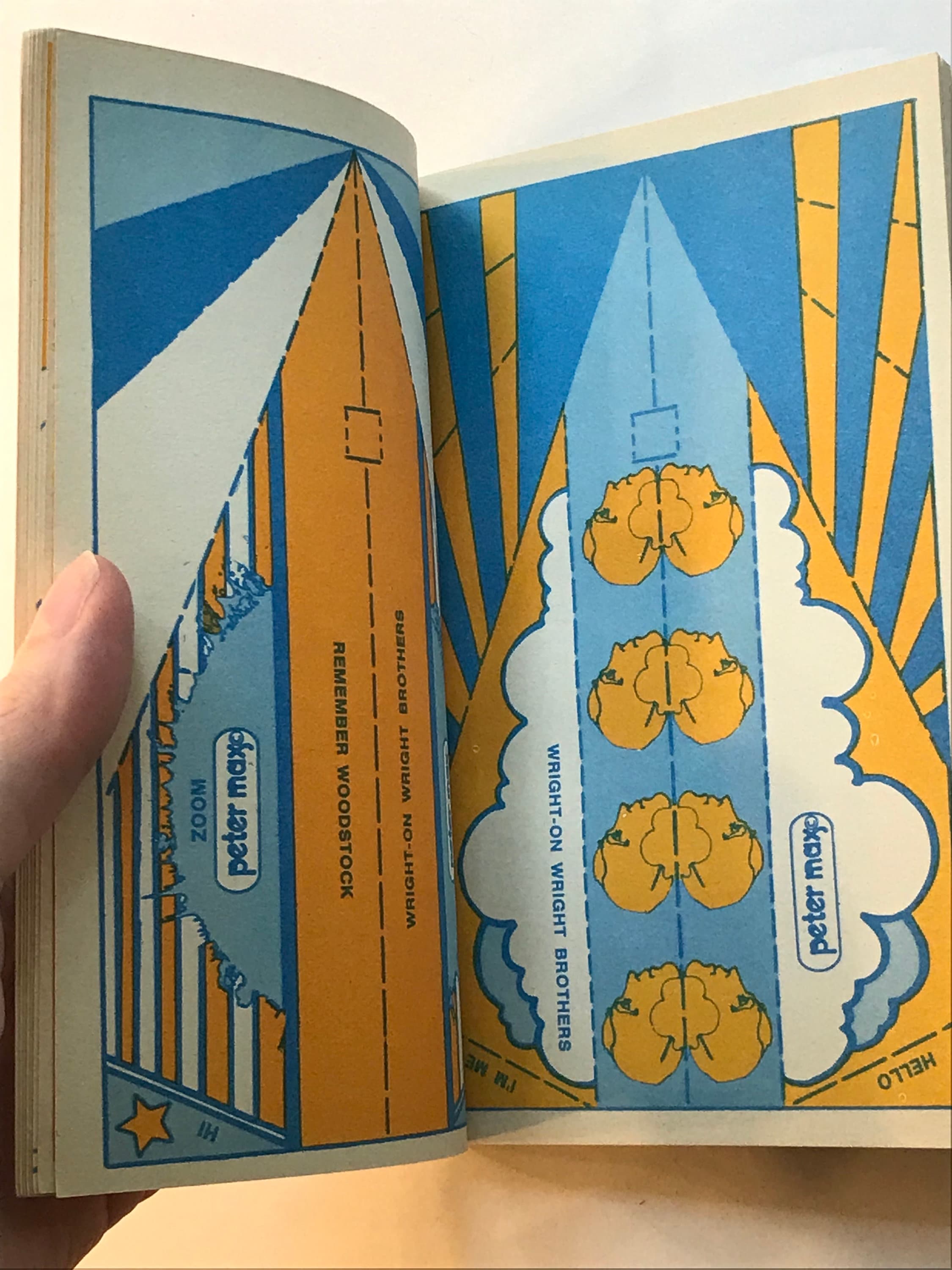 Vintage Peter Max Paper Airplane Book, 1971 Mod Pop Art - Etsy