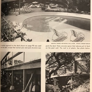 How to build DECKS for outdoor living 1963 MID CENTURY modern landscape design book image 10