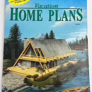 Dream Homes Presents Vacation Home Plans A-frames huisplan ontwerpen boek architectuurboek uit het midden van de eeuw