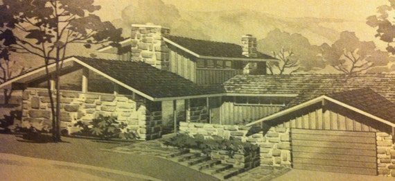 230 Home Plans 70s 1 1 2 And 2 Story Designs Richard Pollman Etsy