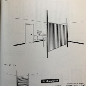 Cómo hacer muebles empotrados Mario Dal Fabbro Segunda edición 1974 Libro de planes de diseño moderno de mediados de siglo