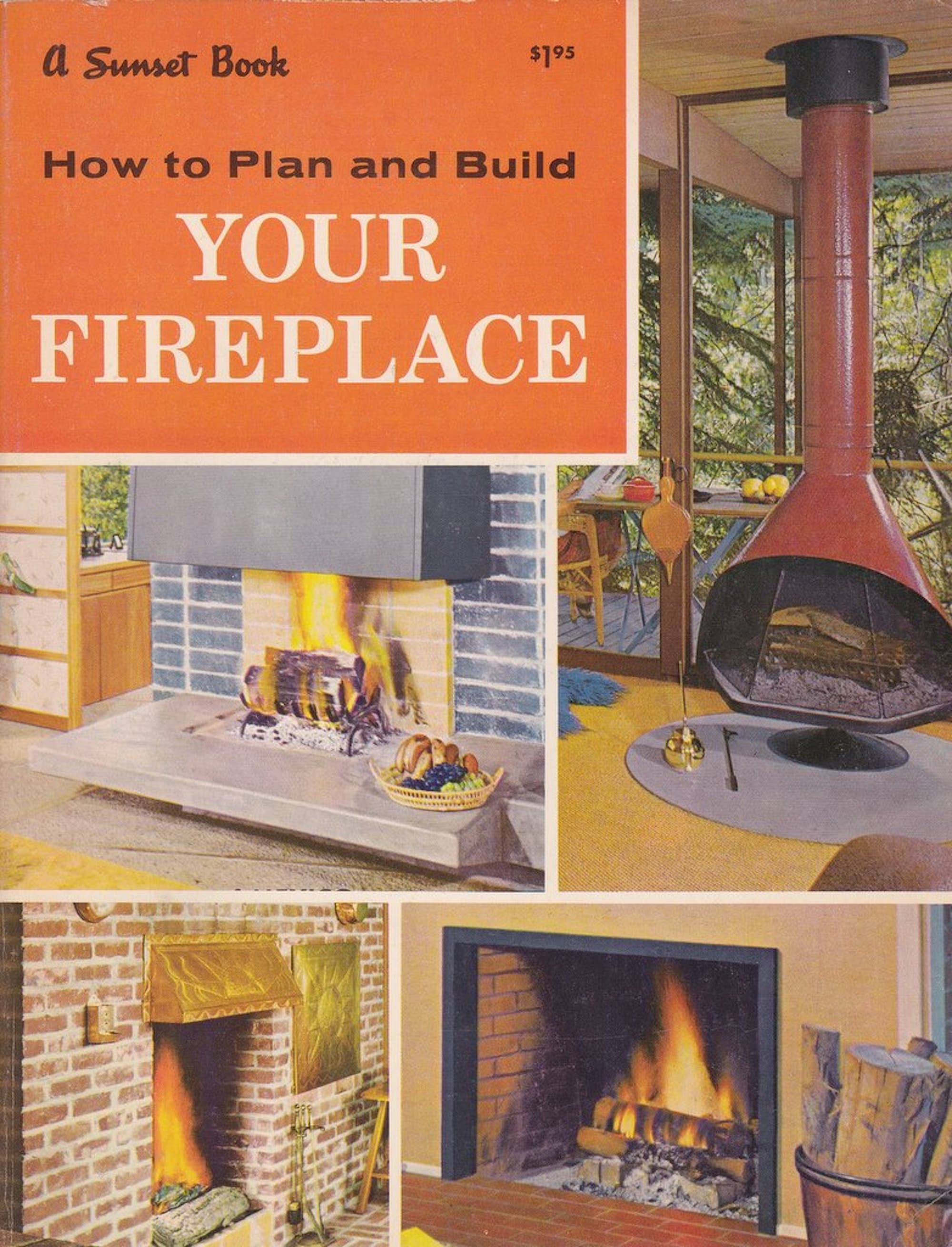 1962 Sunset Book: How to Plan \u0026 Build Your Mid-century Fireplace - Etsy, image size:2000x2619