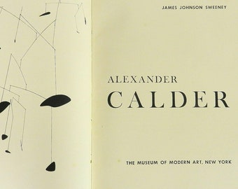 Alexander Calder James Sweeney 1943 Catálogo de Arte del MOMA Modern de mediados de siglo