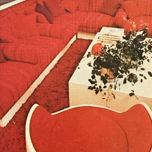 Libro de decoración Better Homes and Gardens de 1975, estilo MOD de la era espacial, diseño bohemio moderno de mediados de siglo, vintage