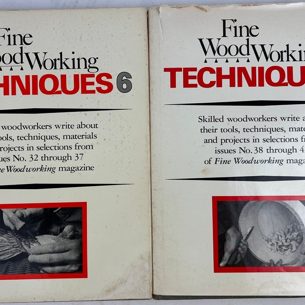 Fine Woodworking Techniques book 6 and 7 1980s vintage wood working books from Fine Woodworking Magazine