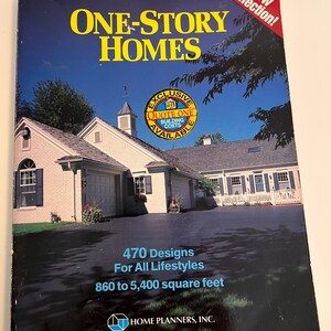 One Story Homes 470 ontwerpen Home Planners vintage huisplannen boek 1991