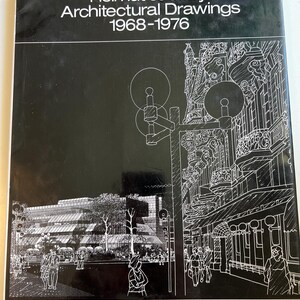 Helmut Jacoby Architectural Drawings 1968-1976 libro di progettazione architettonica moderna di metà secolo 1977