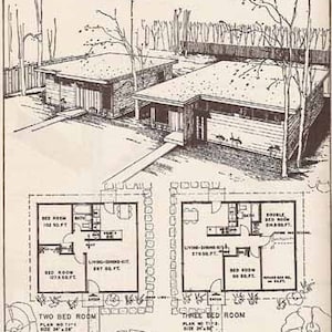 DETAILS VAN DE HUISBOUW Nelson L Burbank 1954 Mid Century Modern Home Design Bouwplannen Boek