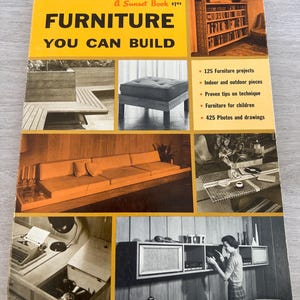 MOBILI Puoi costruire 125 progetti Un libro Sunset Anni '60 Libro di design Mid Century Modern