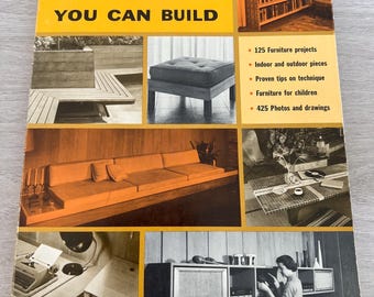 FURNITURE You Can Build 125 projects A Sunset Book 1960s Mid Century Modern design book