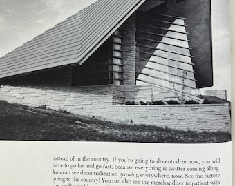 Frank Lloyd Wright The Future of Architecture 1953 mid century modern design vintage book