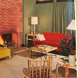 Ladies&#39; Home Journal Book of Interior Decoration Elizabeth T. Halsey 1957 Vintage Mid Century Modern Decorating Book