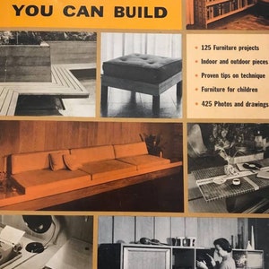 FURNITURE You Can Build 125 Projects A Sunset Book 1960s Mid