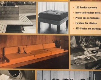 FURNITURE You Can Build 125 projects A Sunset Book 1960s Mid Century Modern design book