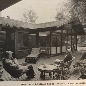 How to build DECKS for outdoor living 1963 MID CENTURY modern landscape design book image 2