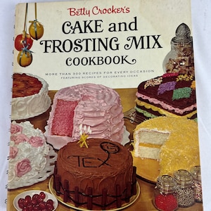 Betty Crocker&#39;s Cake and Frosting Mix Cookbook 1966 Vintage Cook Book metà secolo