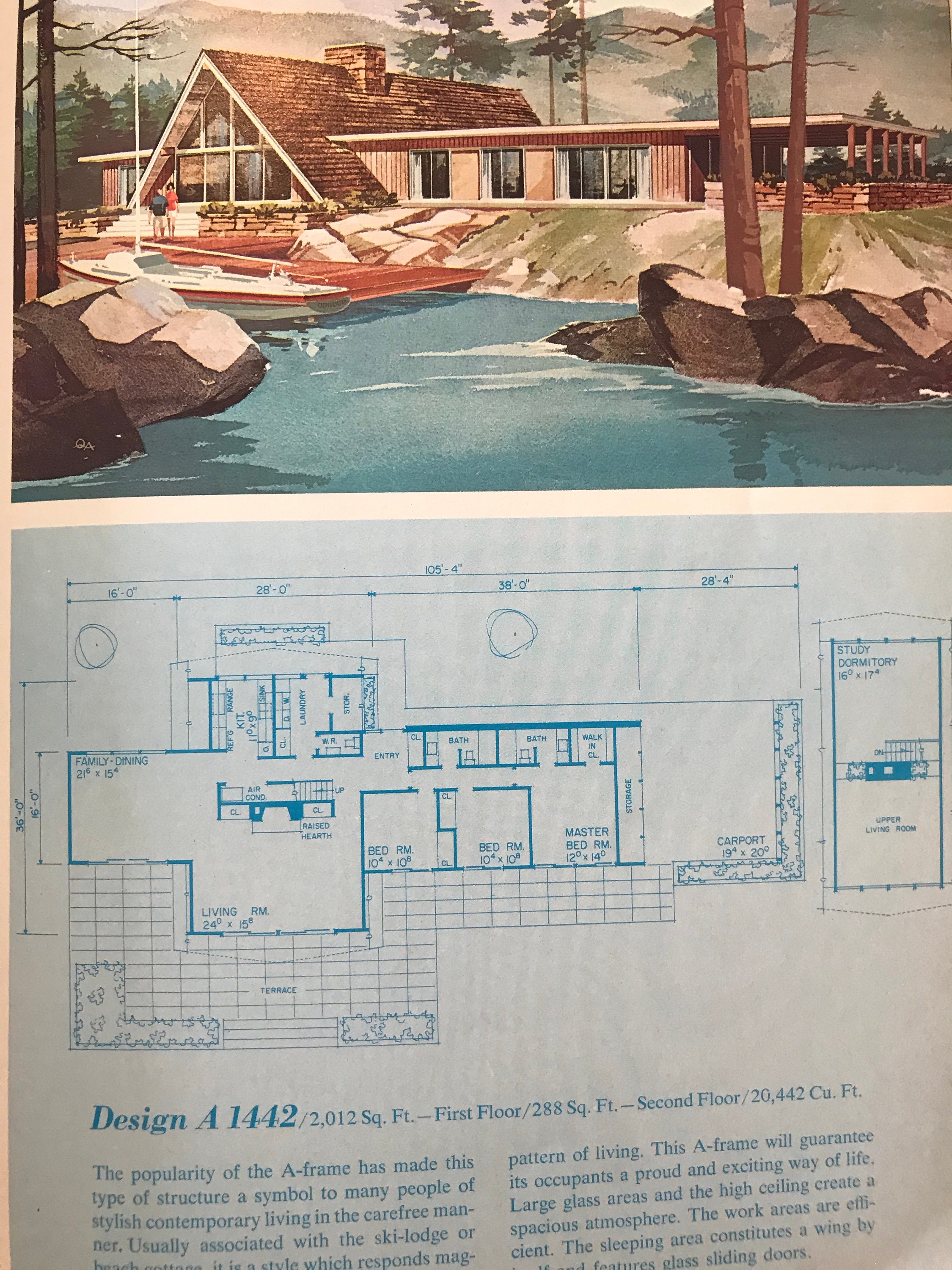 151 Leisure-time Vacation Homes Richard Pollman Mid Century Modern House  Plans Book - Etsy, image size:2250x3000