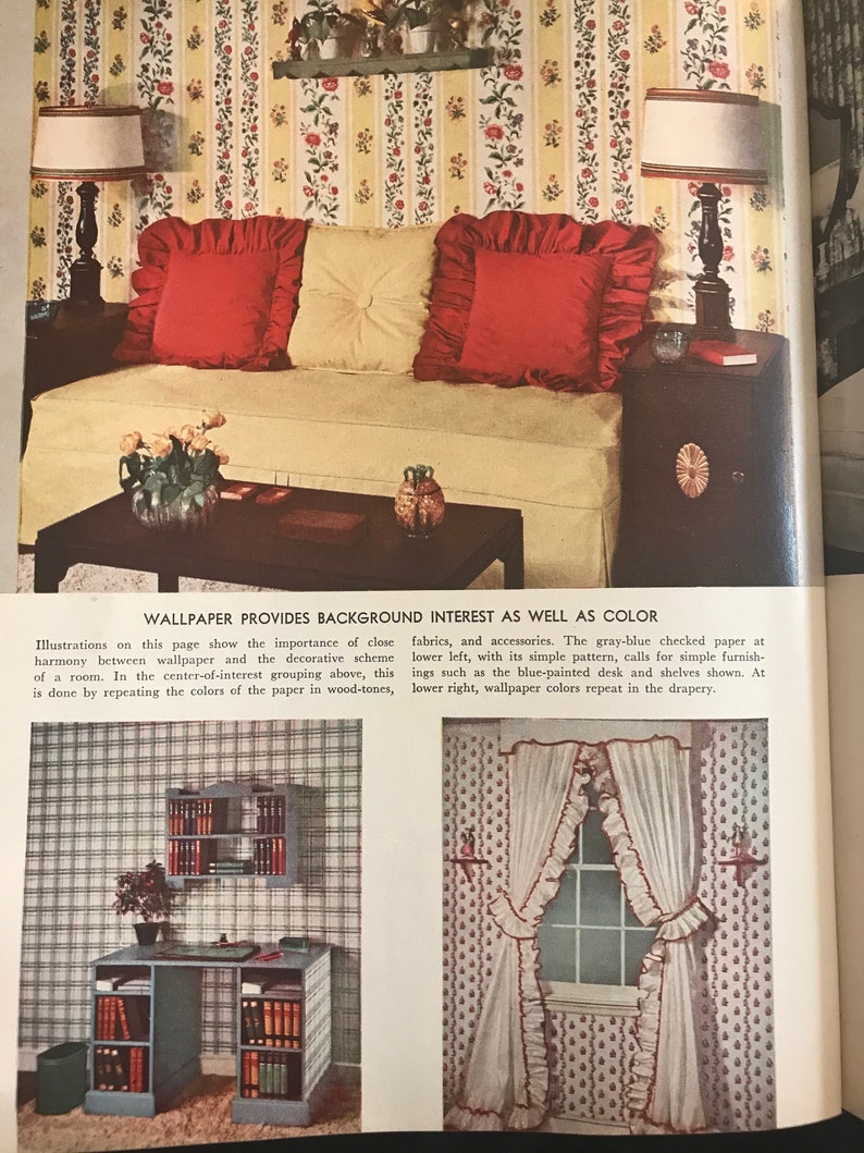 1948 Interior Decorating Book: Mid-century Modern Design - Etsy
