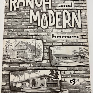 Ranch en moderne huizen Hiawatha Estes 1983 huisplannen uit het midden van de eeuw