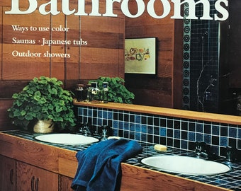 Planning & Remodeling Bathrooms 1975 Vintage Sunset Interior Home Design Book Mid Century Modern