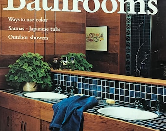 Planning & Remodeling Bathrooms 1975 Vintage Sunset Interior Home Design Book Mid Century Modern