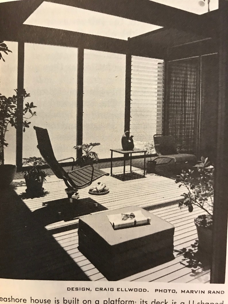 How to build DECKS for outdoor living 1963 MID CENTURY modern landscape design book image 4